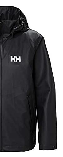 Helly Hansen Kids' Big Juniors Moss Coat Jacket With Full Rain Protection, 990 Black, 10