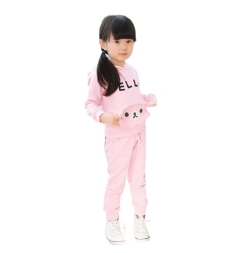 Ameeha Hello Wool Blend & Fleece Fur, Full Length Winter Pajama and top for All Kids 01 Years, Pink