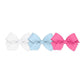 Wee Ones Girls' 3 Classic Grosgrain Hair Bows, Mini, Assorted