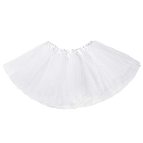 Jane Shine Infant Tutus, Tutu Skirt For Baby Girls, Toddler Tulle Dress Skirt 5 Layers Soft For Babies First Birthday White