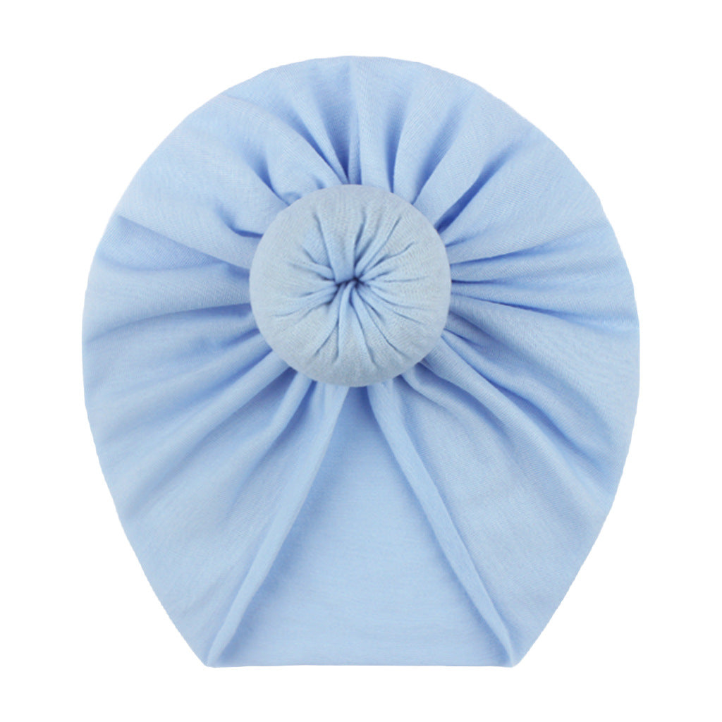 European and American New Style Baby Pullover Hat, Cute Solid Color Donut Baby Hat, Thin and Comfortable Baby Hat for All Seasons