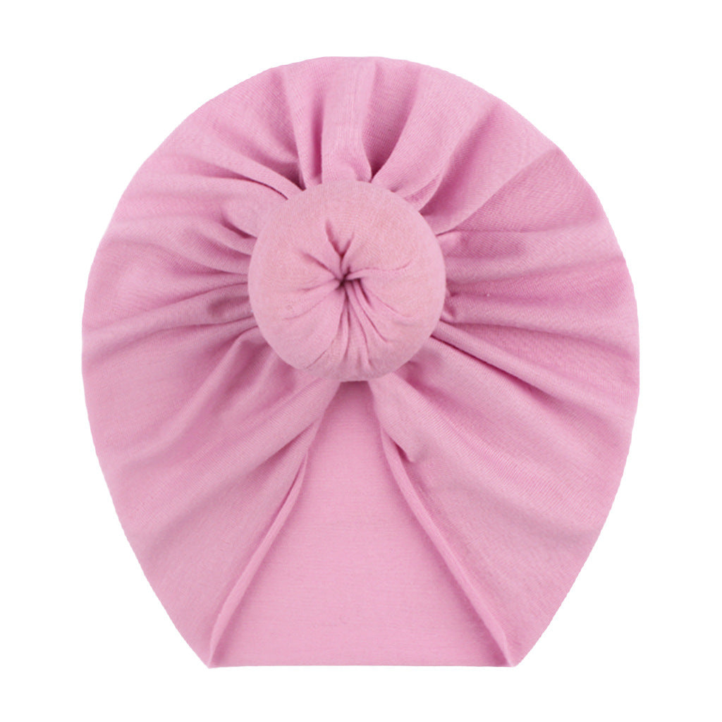 European and American New Style Baby Pullover Hat, Cute Solid Color Donut Baby Hat, Thin and Comfortable Baby Hat for All Seasons