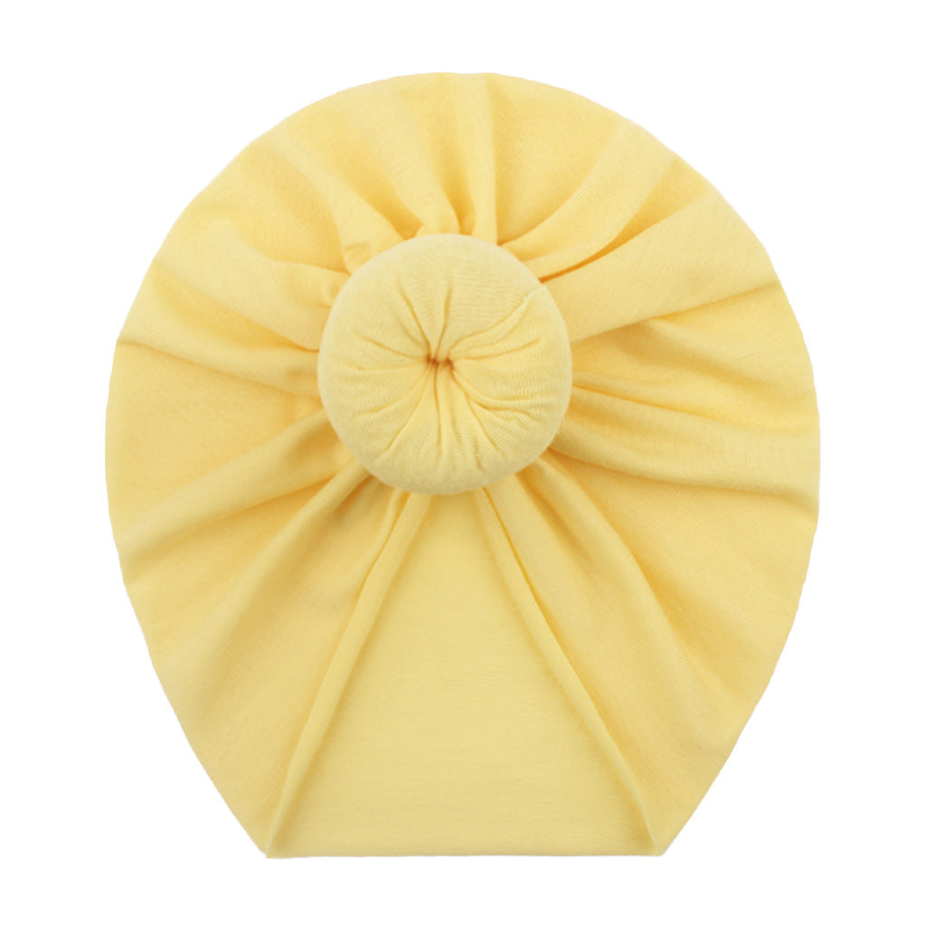 European and American New Style Baby Pullover Hat, Cute Solid Color Donut Baby Hat, Thin and Comfortable Baby Hat for All Seasons