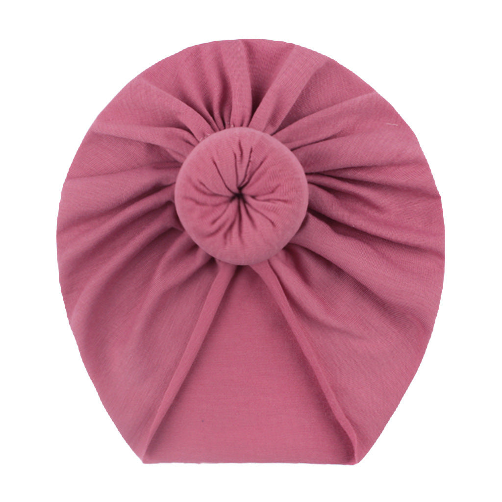European and American New Style Baby Pullover Hat, Cute Solid Color Donut Baby Hat, Thin and Comfortable Baby Hat for All Seasons