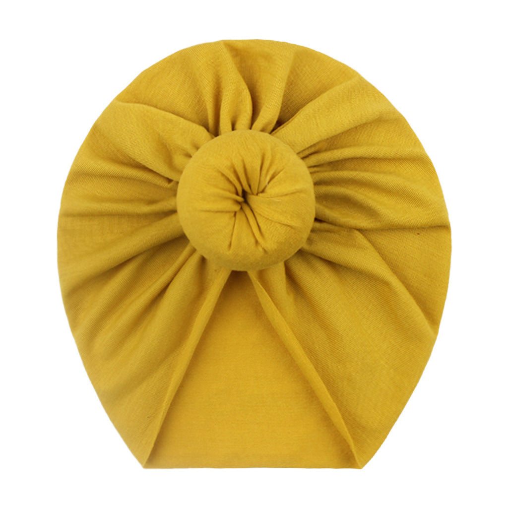 European and American New Style Baby Pullover Hat, Cute Solid Color Donut Baby Hat, Thin and Comfortable Baby Hat for All Seasons