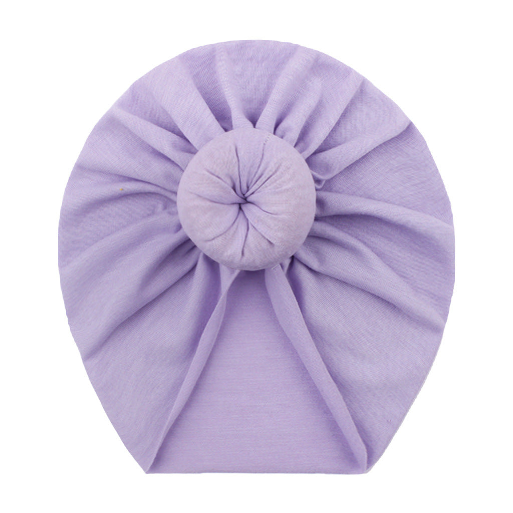 European and American New Style Baby Pullover Hat, Cute Solid Color Donut Baby Hat, Thin and Comfortable Baby Hat for All Seasons