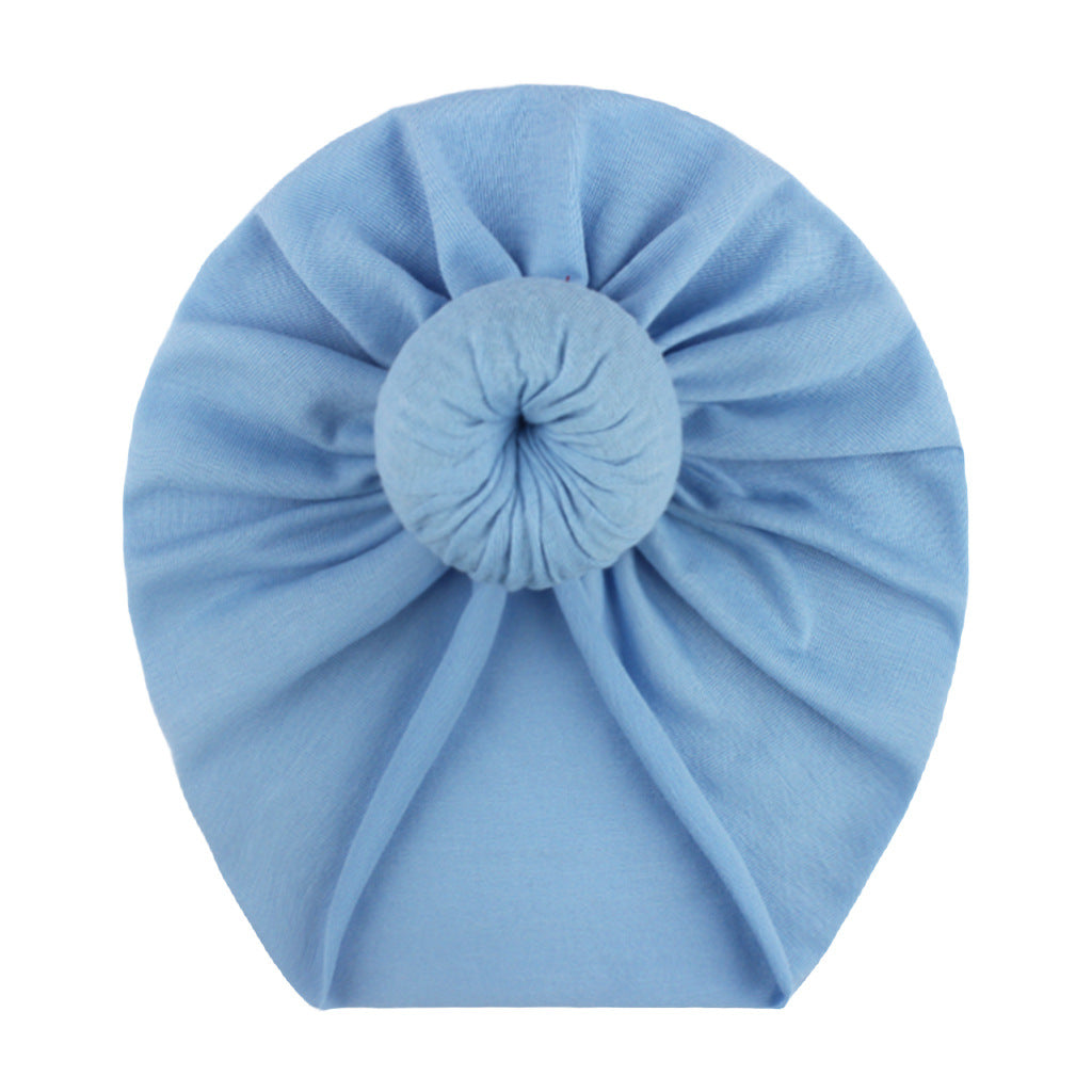 European and American New Style Baby Pullover Hat, Cute Solid Color Donut Baby Hat, Thin and Comfortable Baby Hat for All Seasons