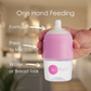 PopYum Pink Formula Making Baby Bottle 4-Pack Set with White Drying Rack Bundle