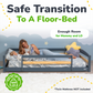 Twin Size Montessori-Inspired Floor Bed with Safety Guardrails for Kids