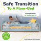 Twin Size Montessori-Inspired Floor Bed with Safety Guardrails for Kids