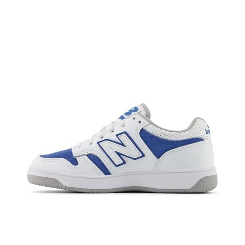 New Balance Baby 480 V1 Lace-Up Sneaker, White/Sea Stone, 2 Wide Us Unisex Infant