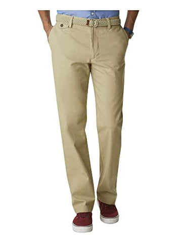 Dockers Mens Relaxed Fit Comfort Khaki Pants - Pleated, British Khaki (Stretch), 40W X 30L