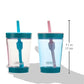 Contigo Kids Spill-Proof 14Oz Tumbler With Straw And Bpa-Free Plastic, Fits Most Cup Holders And Dishwasher Safe, 2-Pack Strawbe