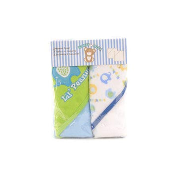 Mummamia Pure Mercerised Cotton Baby Hooded Towel Pack of 2  Gift Pack (Elephant Bluee)