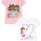 The Children'S Place Baby Toddler Girls Short Sleeve Graphic T-Shirt 2-Pack, Girl & Dog/Girls & Cat, 18-24 Months