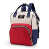 Diaper Bag Backpack with Insulated Pockets, Large Capacity Travel Bag for Moms & Dads, Waterproof Maternity Nursing Bag, Red, Bl
