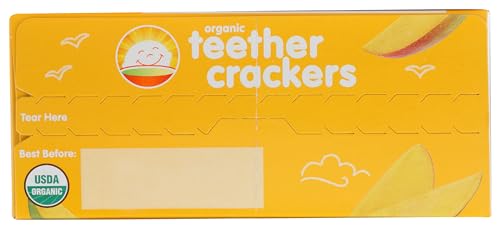 HAPPY BABY Organic Mango & Pumpkin Teether Crackers 12 Count, 1.7 OZ