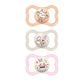 Mam Air Night & Day Baby Pacifier, For Sensitive Skin, Glows In The Dark, 6-16 Months, Girl, 3 Count (Pack Of 1)