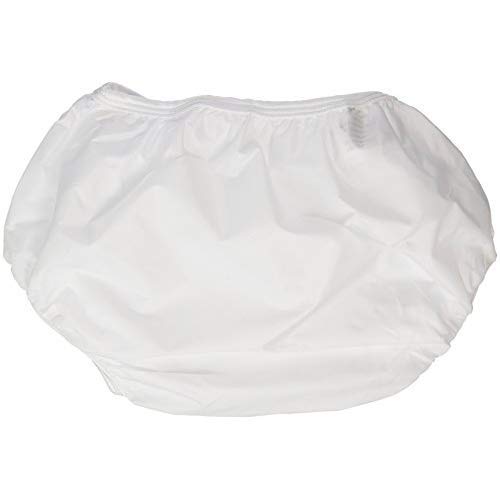 Dappi Waterproof 100% Nylon Diaper Pants, White, Medium Fits 20-25 pounds (2 Count)