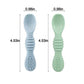 Pandaear 2 Pack Silicone Suction Plates For Baby, Divided Unbreakable Toddler Plate With 2 Pack Spoons For Self Feeding, Babies