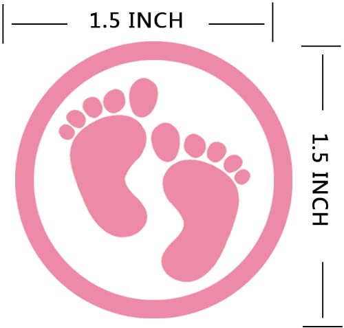 Baby Shower,Birthday Party Favor Stickers,Thank You For Celebrating Stickers,1.5 Inch Baby Footprint Envelope Seals For Invitati