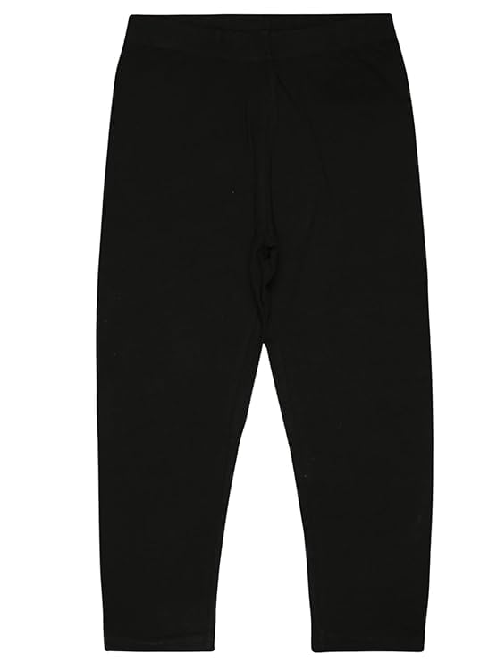 BODYCARE Girls Solid Regular Fit Mid Rise Capri Leggings  Black 1516 Years