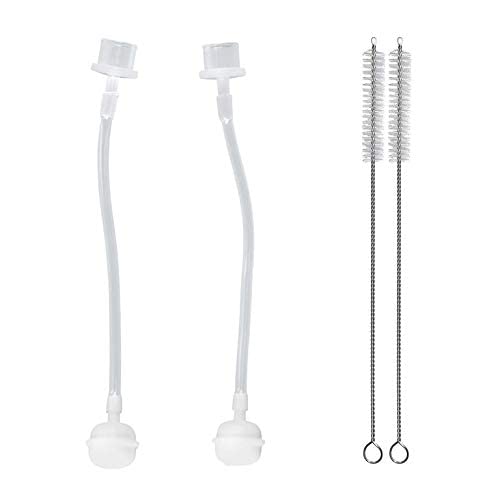 Any Angle Weighted Straws And Brushes Set Compatible With Transitional Soft Spout And Straw Nipples, Set Of 2