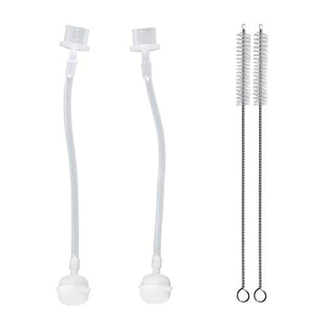 Any Angle Weighted Straws And Brushes Set Compatible With Transitional Soft Spout And Straw Nipples, Set Of 2