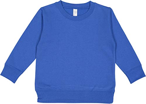 Rabbit Skins Toddler Fleece Long Sleeve Pullover Sweatshirt, Royal, 3T