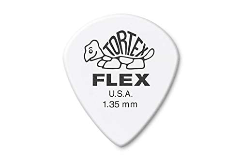Jim Dunlop Tortex Flex Jazz Iii, 135Mm, White Guitar Picks (468R135)