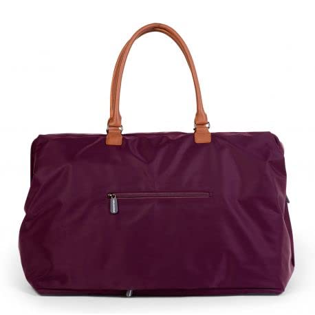 Childhome Original Mommy Diaper Bag - Large Tote for Travel and Hospital - Pregnancy Must Haves (Aubergine)