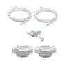 Maymom Tubing Parts for Ameda Purely Yours Pumps; (2 Tubes with caps/connector); Can Replace Ameda Tubing, Ameda Tubing Connecto