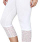 SNOWBALL Girls Cotton Net Soft Stretchable Capri (White, Free Size)
