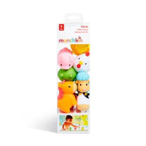 Munchkin Farm Animal Squirts Baby Bath Toy, 8 Pack
