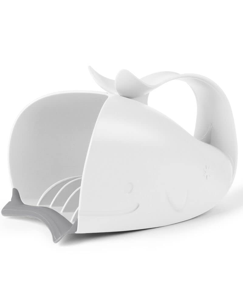 Skip Hop Baby Bath Rinse Cup, Moby Tear-Free Waterfall Rinser, White
