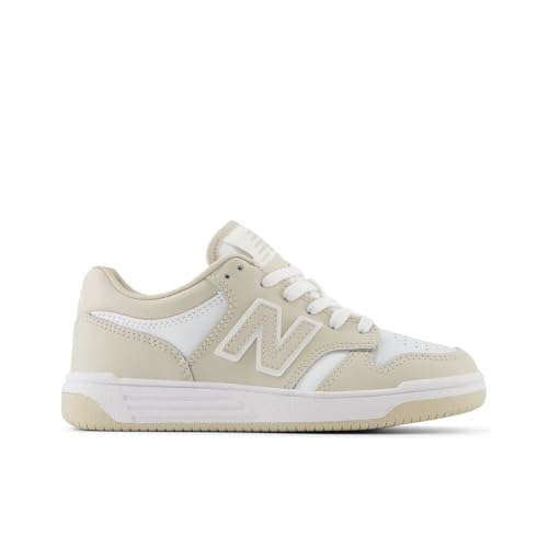 New Balance Baby 480 V1 Lace-Up Sneaker, Timberwolf/White, 3 Wide Us Unisex Infant