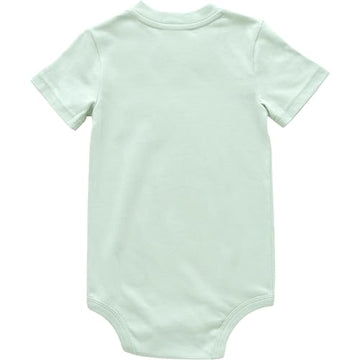 Carhartt Baby Short-Sleeve Pocket Bodysuit, Surf Spray Green, 18M