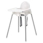 Highchair With Tray, White, SilverColour