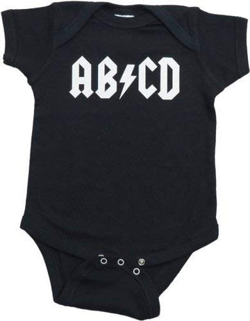 Ann Arbor T-Shirt Co. Unisex Baby Ab/Cd Funny Infant Rock And Roll One Piece-12 Month Black