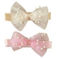 ETCETRAS  Headbands For Baby Girl, Set of 2 Lovely Stretchy Bow with Pearls Baby Hair Bands Hairbands Headbands Head Wrap Soft 