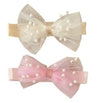 ETCETRAS  Headbands For Baby Girl, Set of 2 Lovely Stretchy Bow with Pearls Baby Hair Bands Hairbands Headbands Head Wrap Soft 