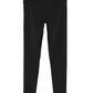 mackly Girls Mid Rise Solid Sports Tights | Comfortable, Stretchable Activewear for Sports, Workouts & Casual Wear Jet Black