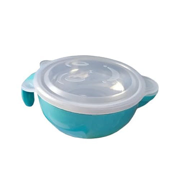 QUALIZA Air Tight Baby Feeding Bowl | BPA Free | Stay Warm Bowl | Food Remains Warm | MultiFunctional Snack/Fruit | Suction Non