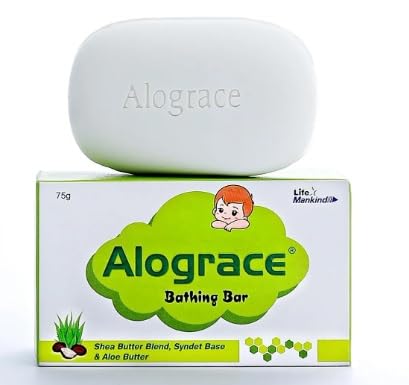 AloGrace Mild & Gentle Soap | Enriched With Aloe & Shea Butter | 75G(Packof1)