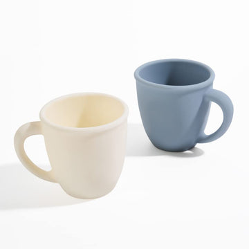 Vemolea 2 Pack Silicone Training Cups For Baby And Kids, Toddler Learning Cups With Handles, Bpa Free, Microwave And Dishwasher
