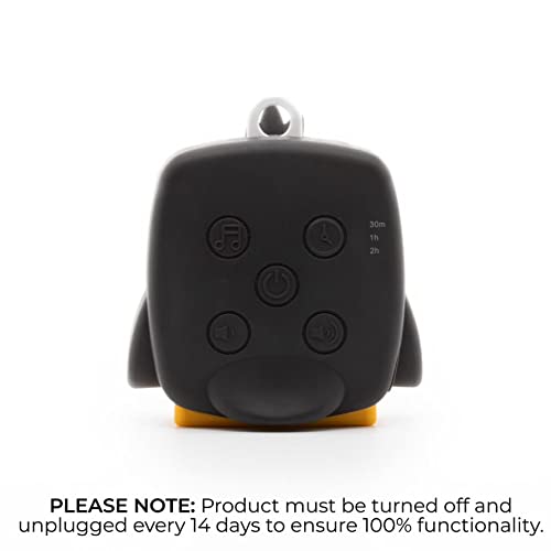 Yogasleep Pocket Baby Soother Penguin, White Noise Machine, 6 Soothing Sounds & Timer for Better Sleep, Includes Brown Noise & L
