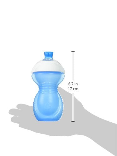Munchkin Click Lock Bite Proof Sippy Cup, 9 Ounce,2 Count (Pack Of 1), Plastic, Blue/Green
