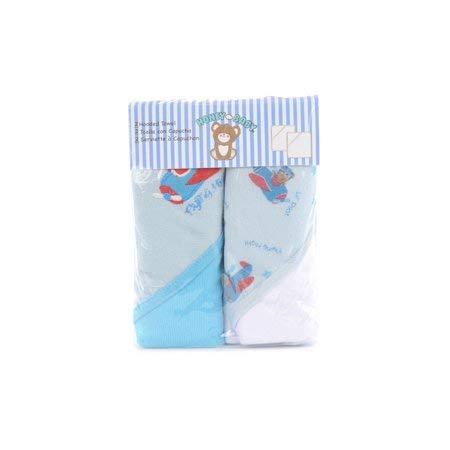 Mummamia Pure Mercerised Cotton Baby Hooded Towel Pack of 2  Gift Pack (UP & Away)