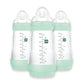Mam Easy Start Anti-Colic Bottle 9 Oz (3-Count), Baby Essentials, Medium Flow Bottles With Silicone Nipple, Baby Bottles For Bab