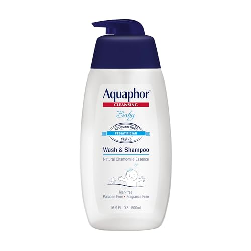 Aquaphor Baby Cleansing Wash And Shampoo 16 Ounce Pump (500Ml) (6 Pack)